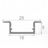 نورخطی کابینت لبه دار عمق 5 میلیمتر