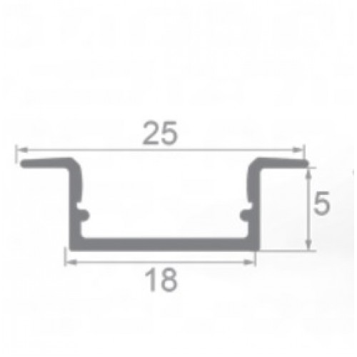 نورخطی کابینت لبه دار عمق 5 میلیمتر