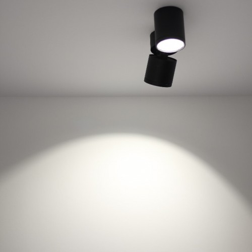 سیلندری cob فکی چرخشی روکار بدنه مشکی 10 وات قطر 8 ارتفاع 12